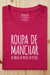 Camiseta Infantil Roupa de Manchar no Verão - Collab Mannas & Brincaê