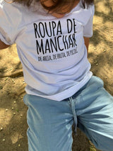 Camiseta Infantil Roupa de Manchar no Verão - Collab Mannas & Brincaê