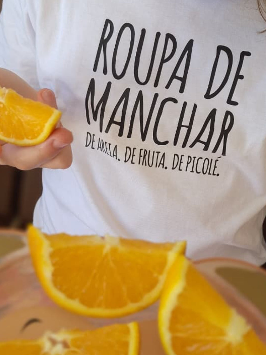 Camiseta Infantil Roupa de Manchar no Verão - Collab Mannas & Brincaê