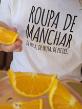 Camiseta Infantil Roupa de Manchar no Verão - Collab Mannas & Brincaê