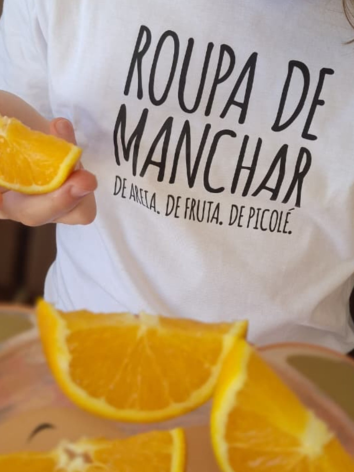 Camiseta Infantil Roupa de Manchar no Verão - Collab Mannas & Brincaê