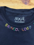 Camiseta Infantil Bordada Brinco, Logo Existo - Brincaê