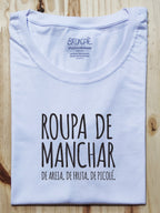 Camiseta Infantil Roupa de Manchar no Verão - Collab Mannas & Brincaê