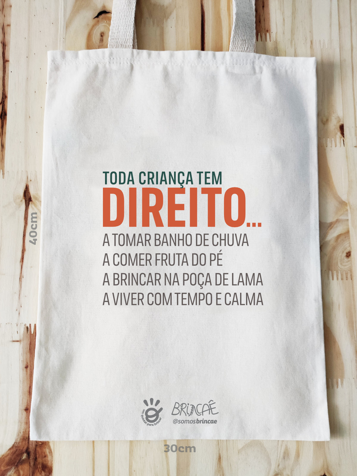 Ecobag Toda Criança tem Direito - Obaobá & Brincaê