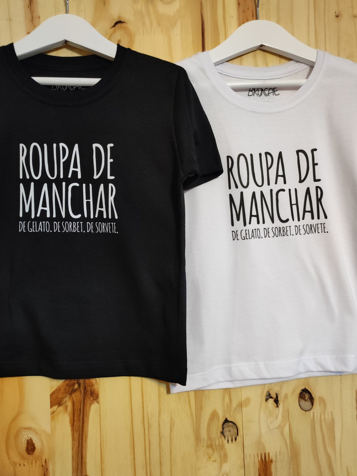 Camiseta Infantil Roupa de Manchar: Nomes de Sorvete - Brincaê