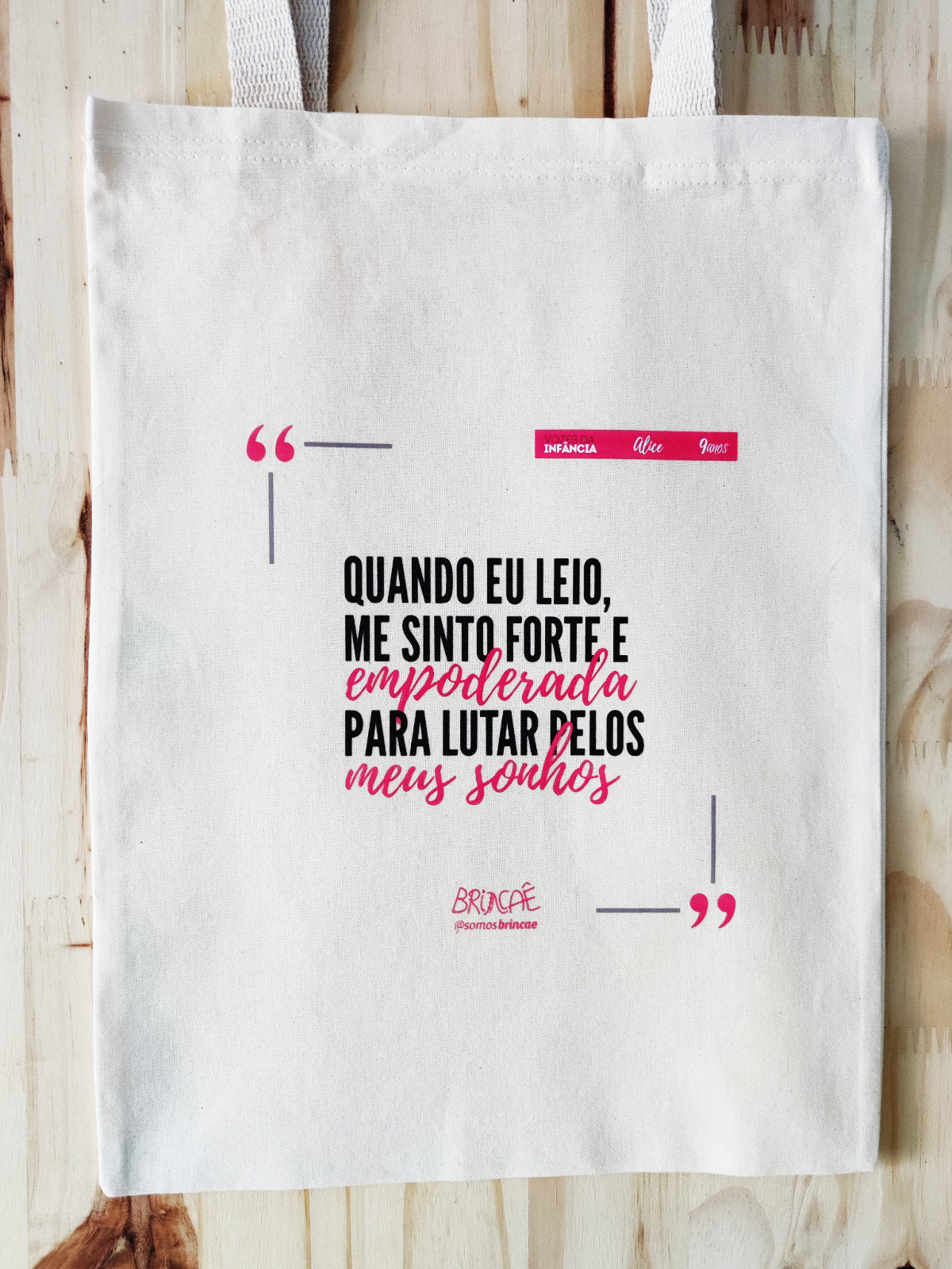 Ecobag Alice e seus sonhos - Vozes da Infância Brincaê