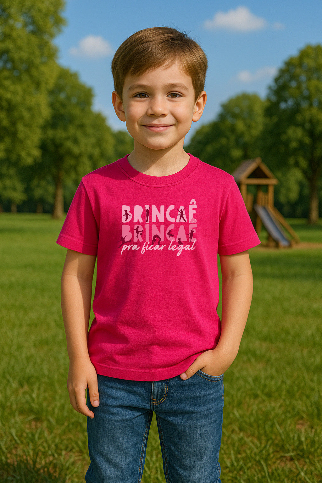 Camiseta Infantil Brincaê pra ficar legal - Collab Tupi Pererê & Brincaê